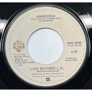 Ambrosia Life Beyond L.A. / Angola 45 Rock Pop 1978 Warner Bros 8699